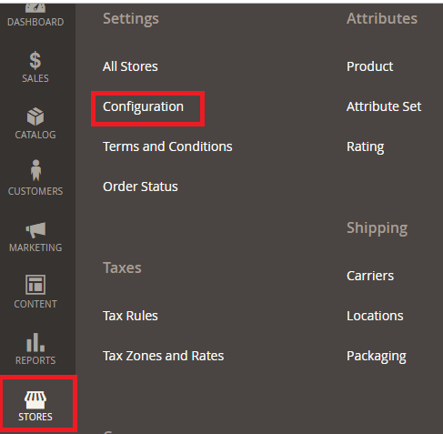 Magento Menu Options image